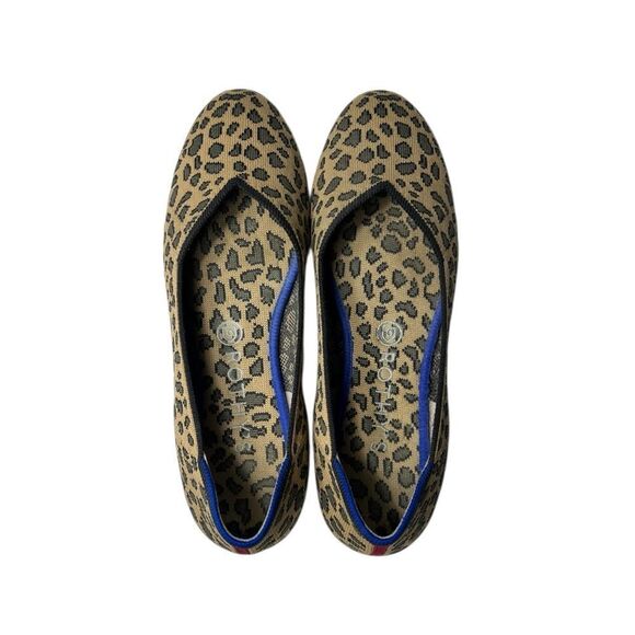 Rothy’s The Flat Round Toe Shoes in Spotted Leopard Print Size 9.5 US Women’s - Picture 4 of 12
